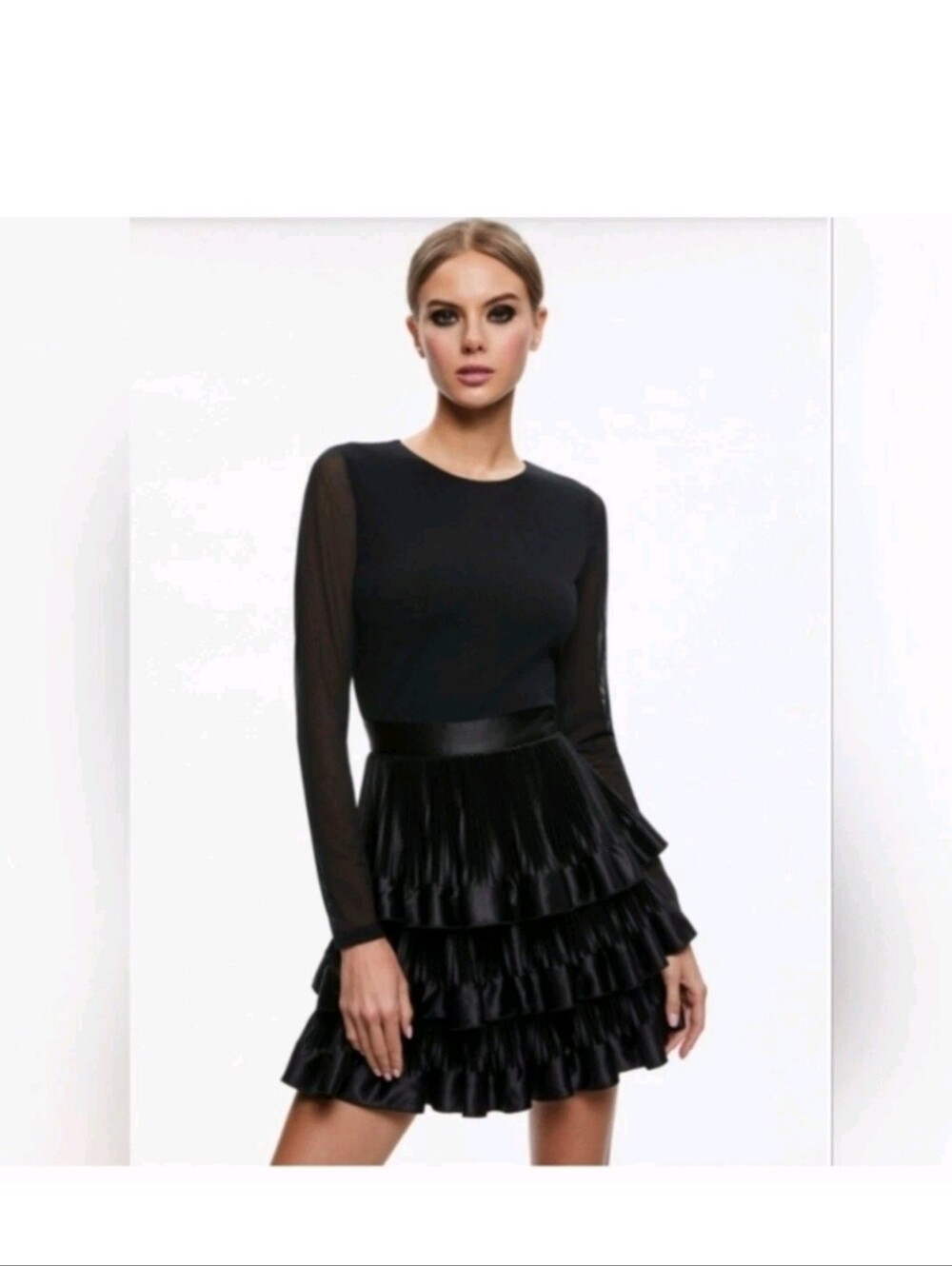 ALICE + OLIVIA CHARA TIERED RUFFLE MINI DRESS SIZE 4 $495 - Picture 9 of 16